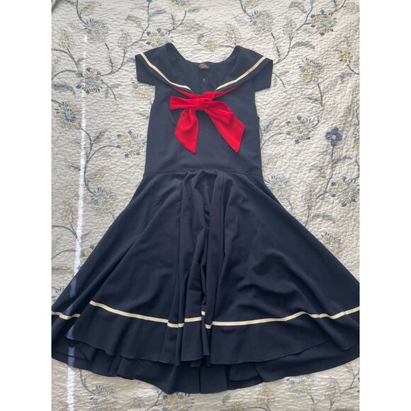 ✨ Vintage Chic “Sweet Sails” Navy Sailor Swing Dress – Size 3XL ✨ - Picture 7 of 10